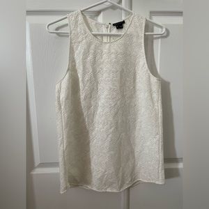 Theory Woman’s White Lace Tank Top Size S